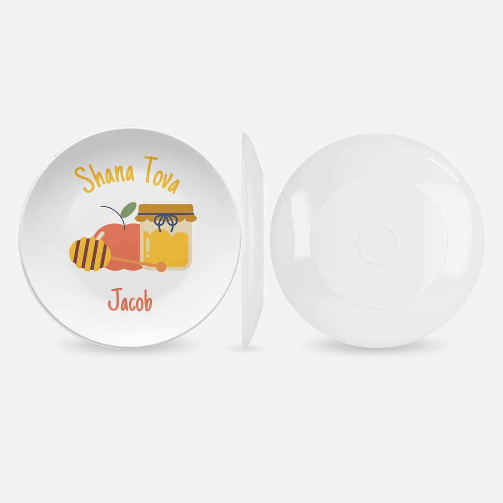 Personalized Rosh Hashanah Plate by Lil Plate Shop
