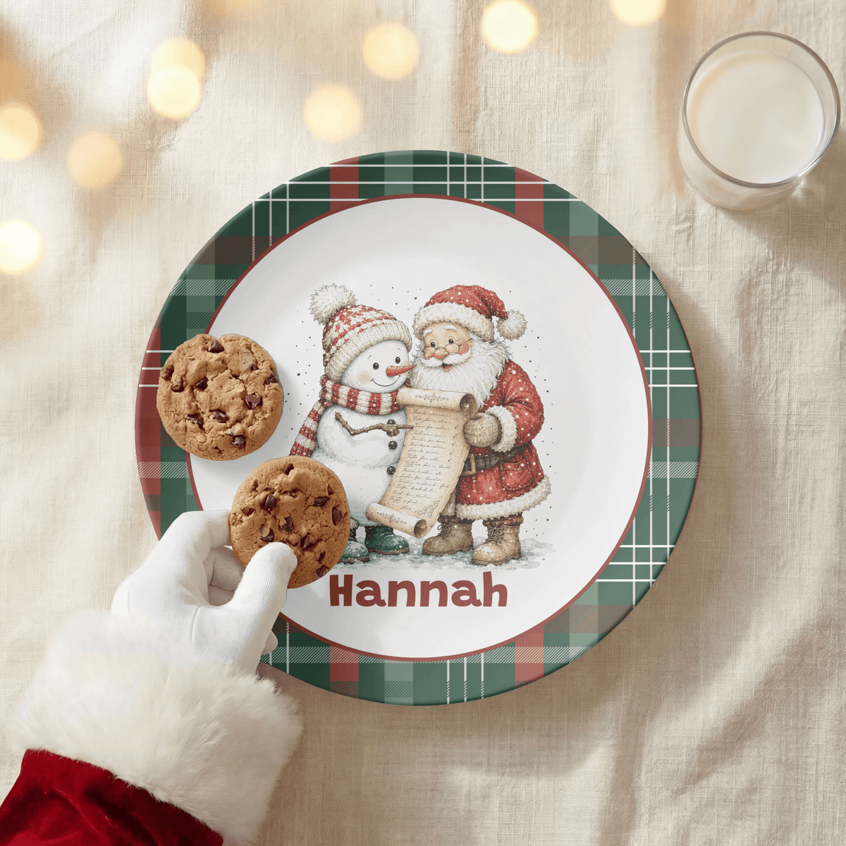 Personalized Santa's List Plate by Lil Plate Shop