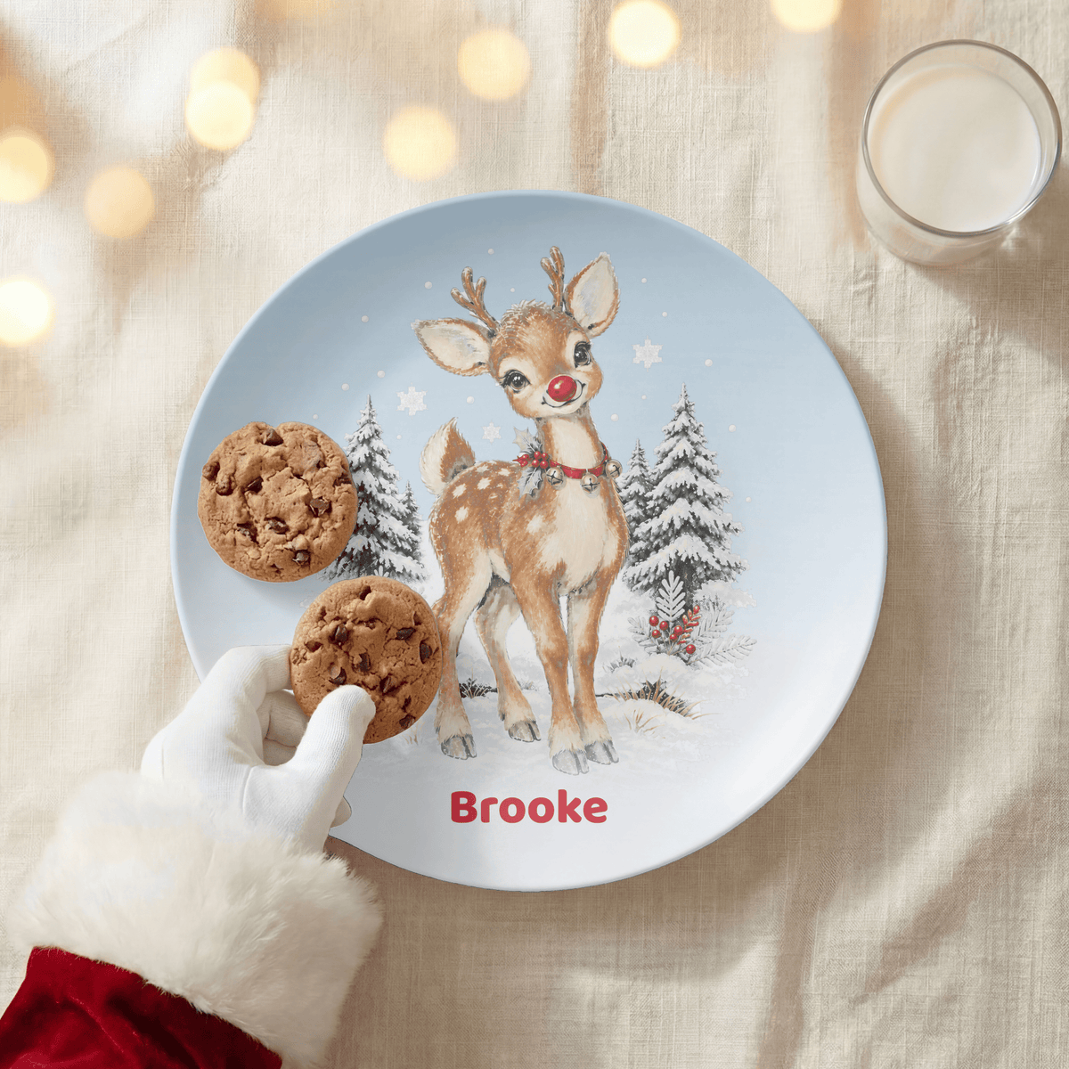 Personalized Rudolph Christmas Plate by Lil Plate Shop