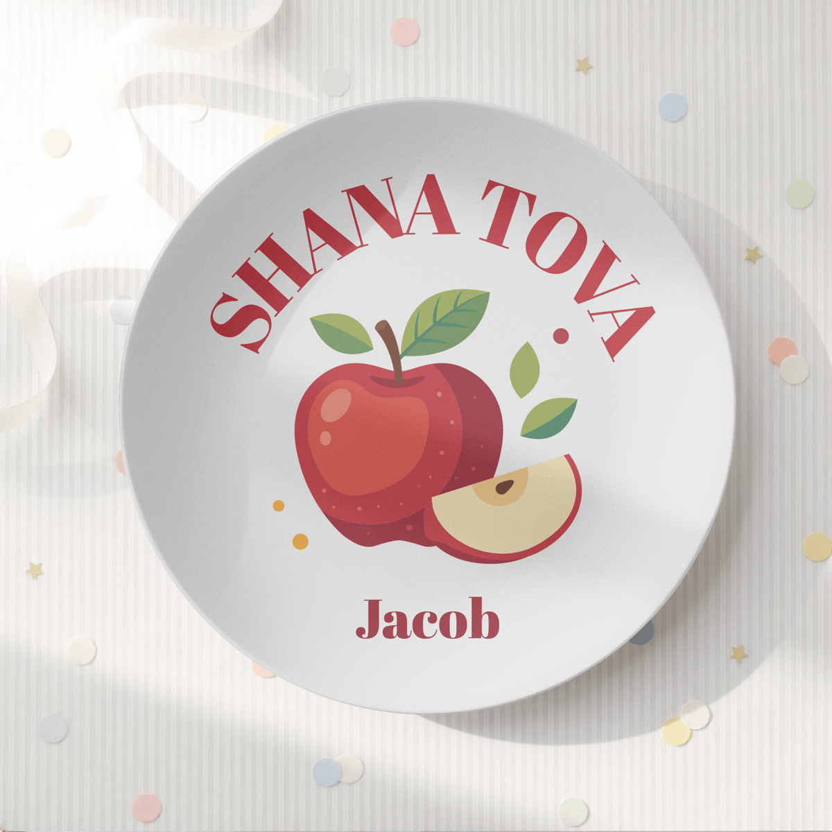 Personalized Shana Tova Plate by Lil Plate Shop