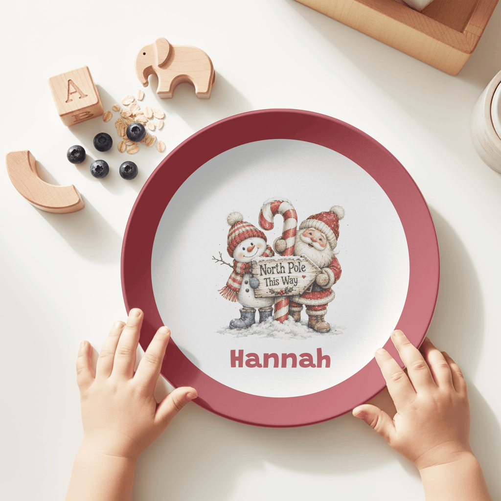 Personalized North Pole Santa Plate by Lil Plate Shop