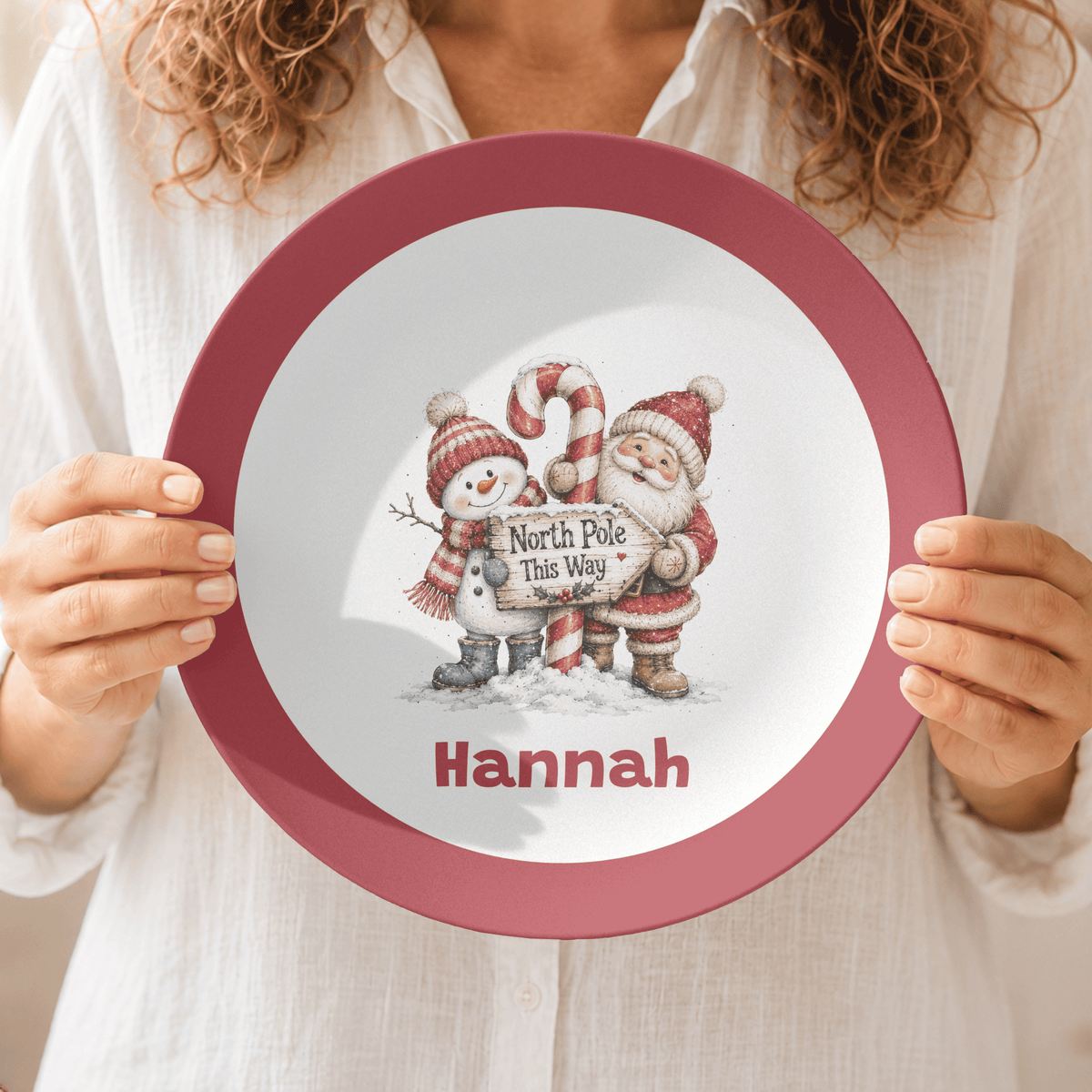 Personalized North Pole Santa Plate by Lil Plate Shop