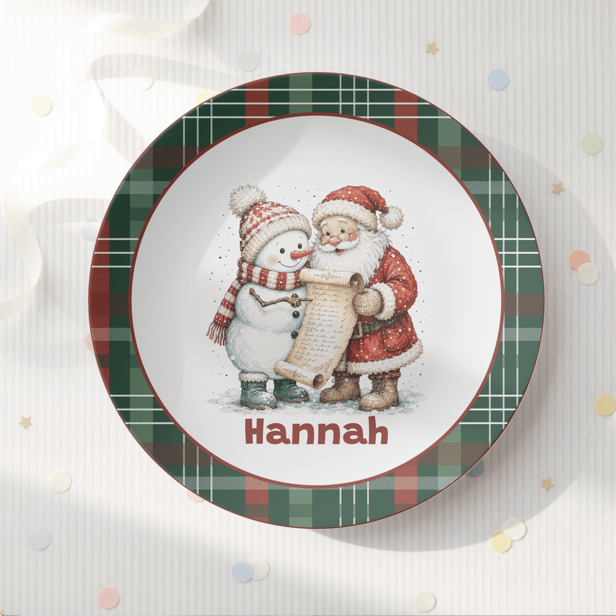Personalized Santa's List Plate by Lil Plate Shop