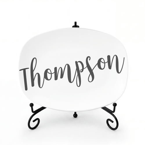 Personalized Large Script Name Platter by Lil Plate Shop