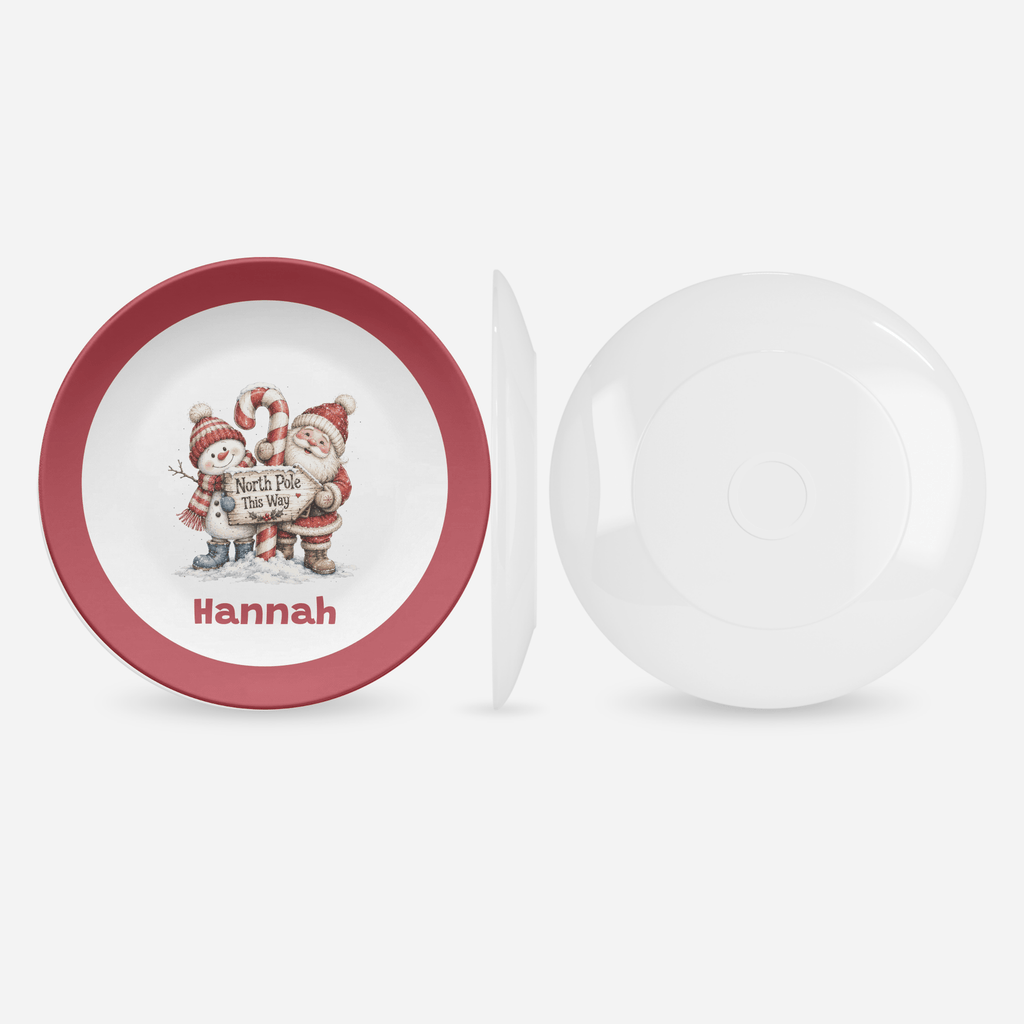 Personalized North Pole Santa Plate by Lil Plate Shop