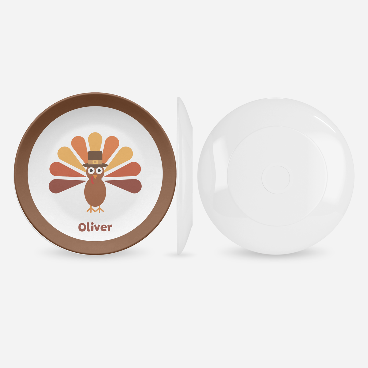 Personalized Turkey Thanksgiving Day Plate by Lil Plate Shop