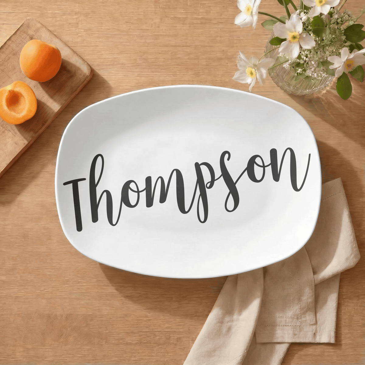 Personalized Large Script Name Platter by Lil Plate Shop
