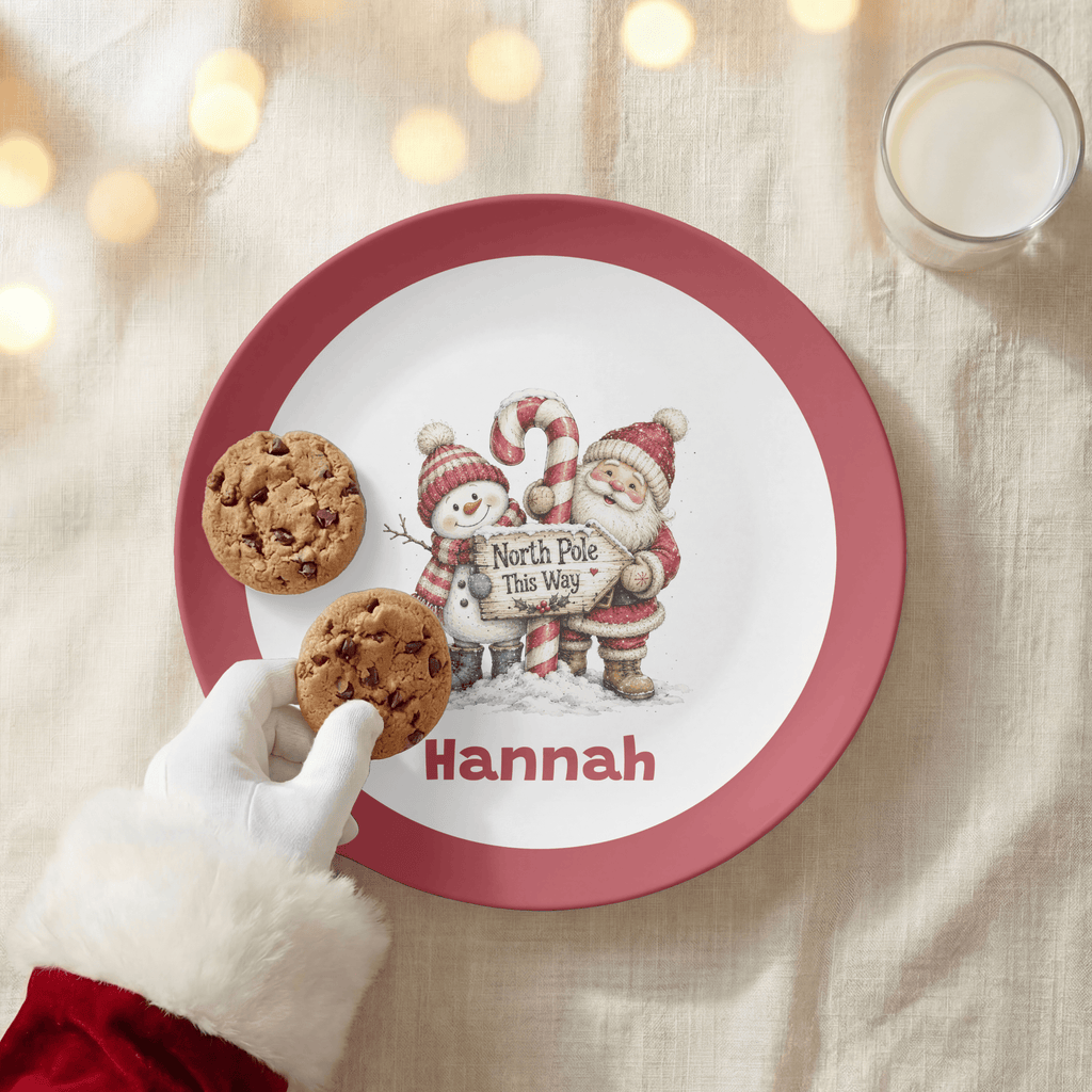 Personalized North Pole Santa Plate by Lil Plate Shop
