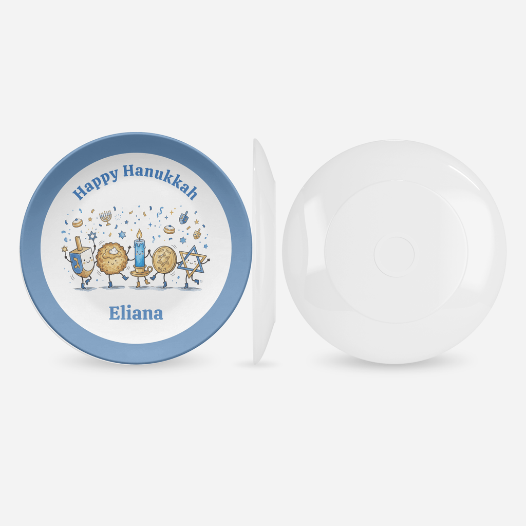 Personalized Happy Hanukkah Plate by Lil Plate Shop