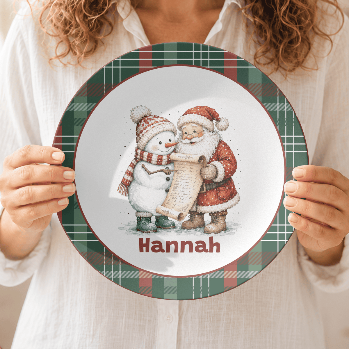 Personalized Santa's List Plate by Lil Plate Shop