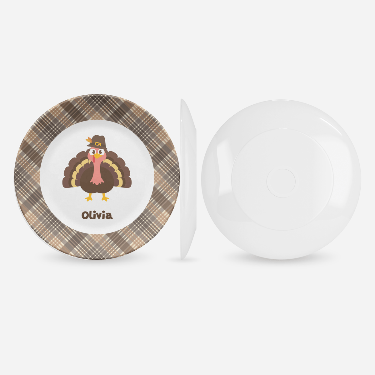 Personalized Turkey Thanksgiving Plate by Lil Plate Shop