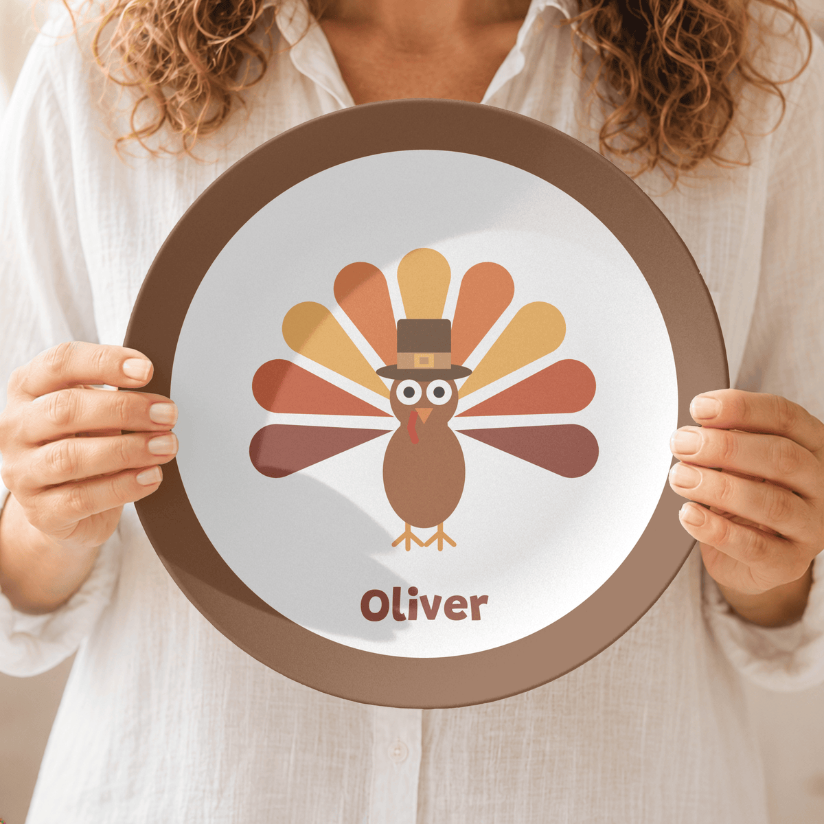 Personalized Turkey Thanksgiving Day Plate by Lil Plate Shop