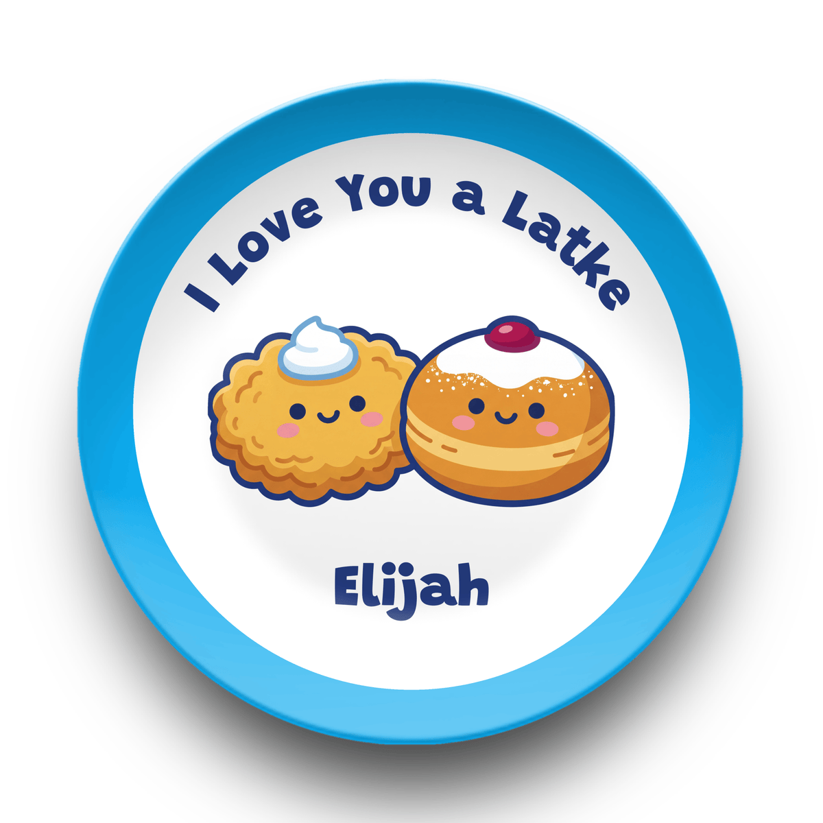 Personalized Love You Latke Hanukkah Plate Plate by Lil Plate Shop
