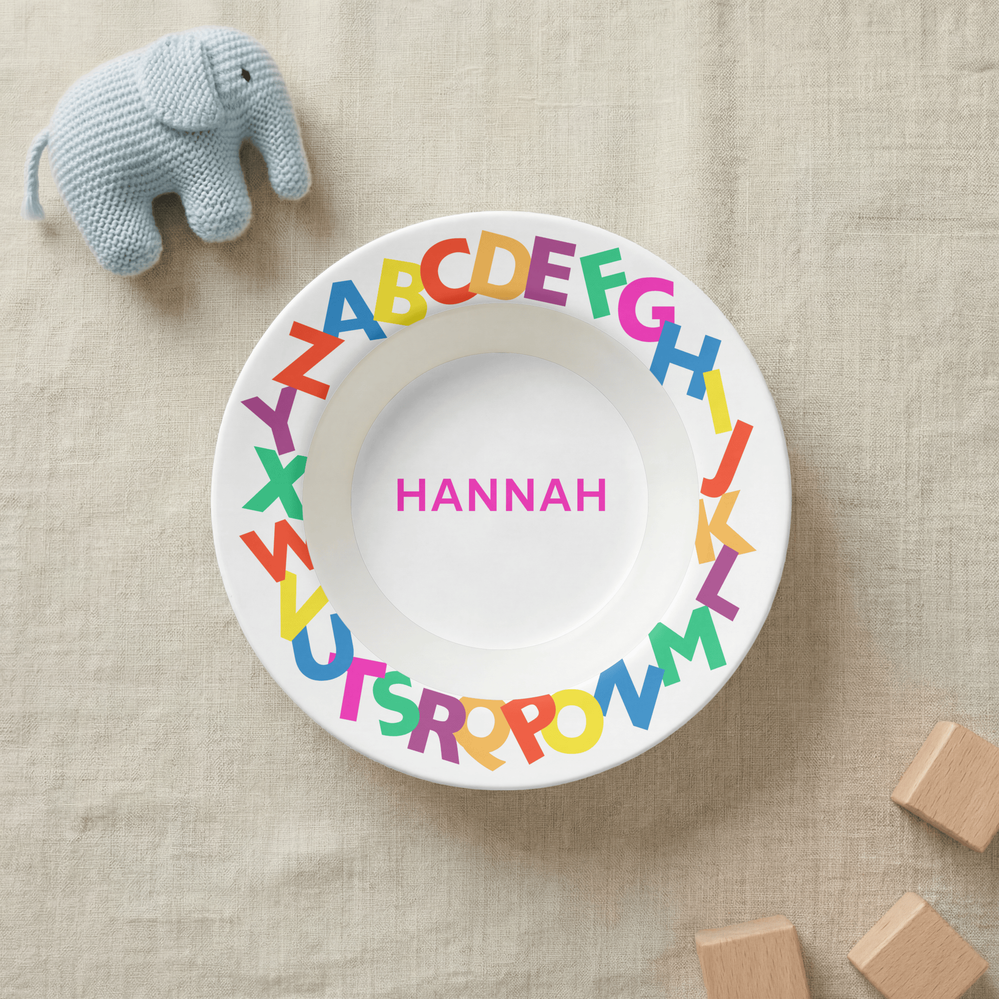 Alphabet Name Bowl by Lil Plate Shop