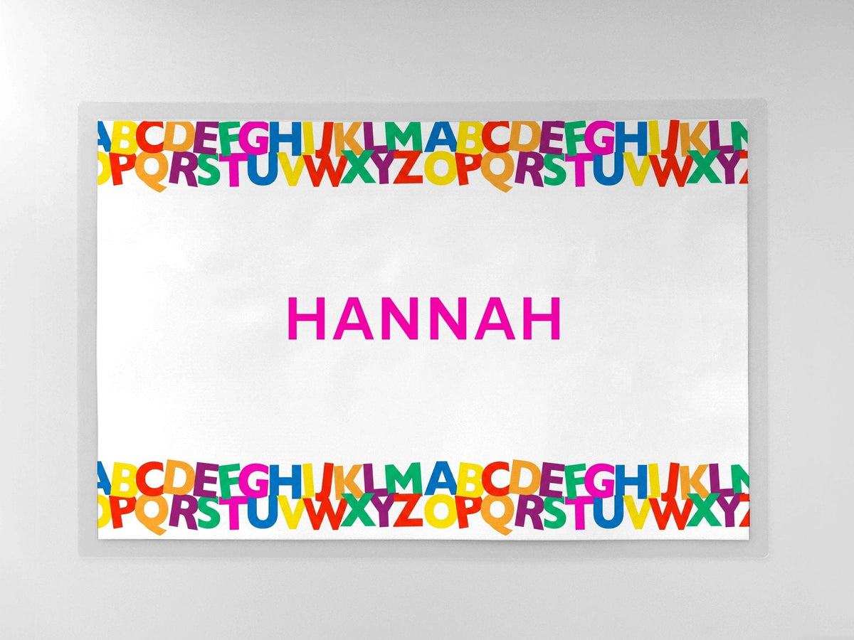 Alphabet Name Placemat by Lil Plate Shop