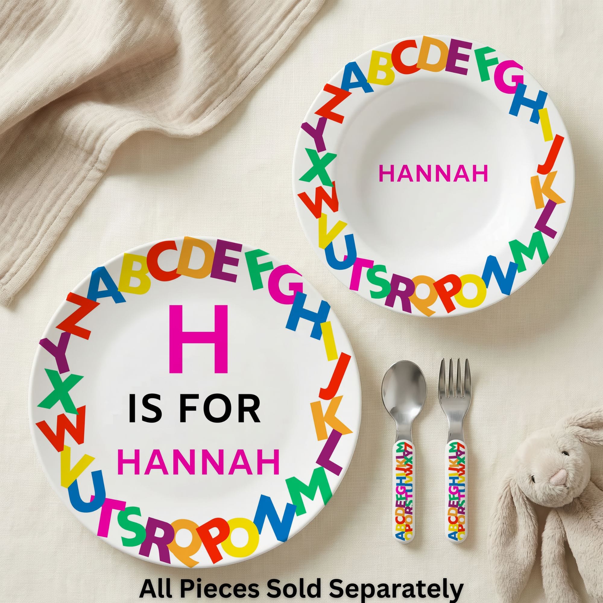 Alphabet Name Plate by Lil Plate Shop