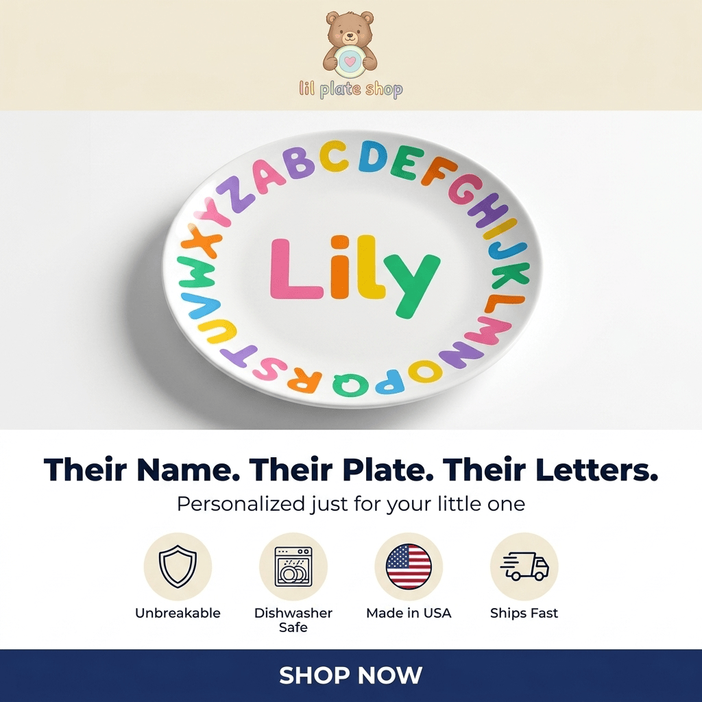 Alphabet Name Plate by Lil Plate Shop