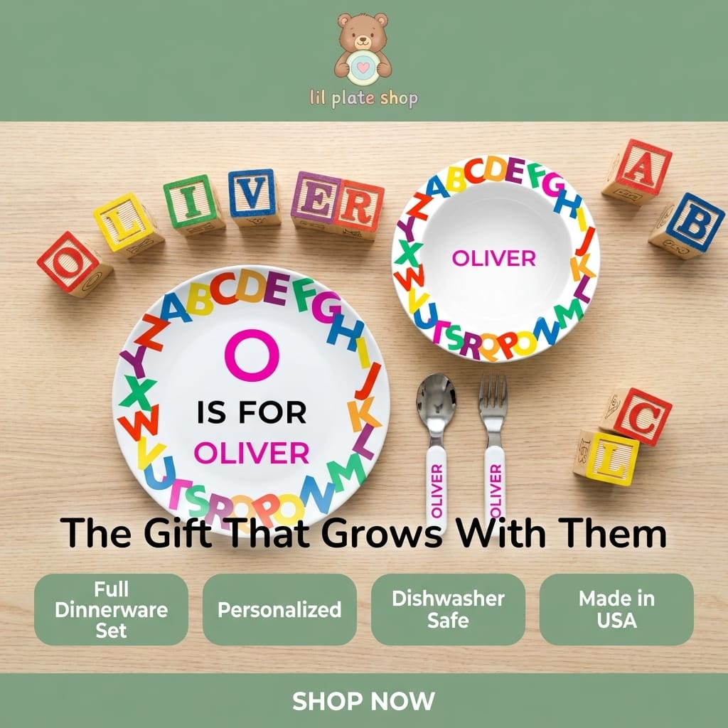 Alphabet Name Plate by Lil Plate Shop