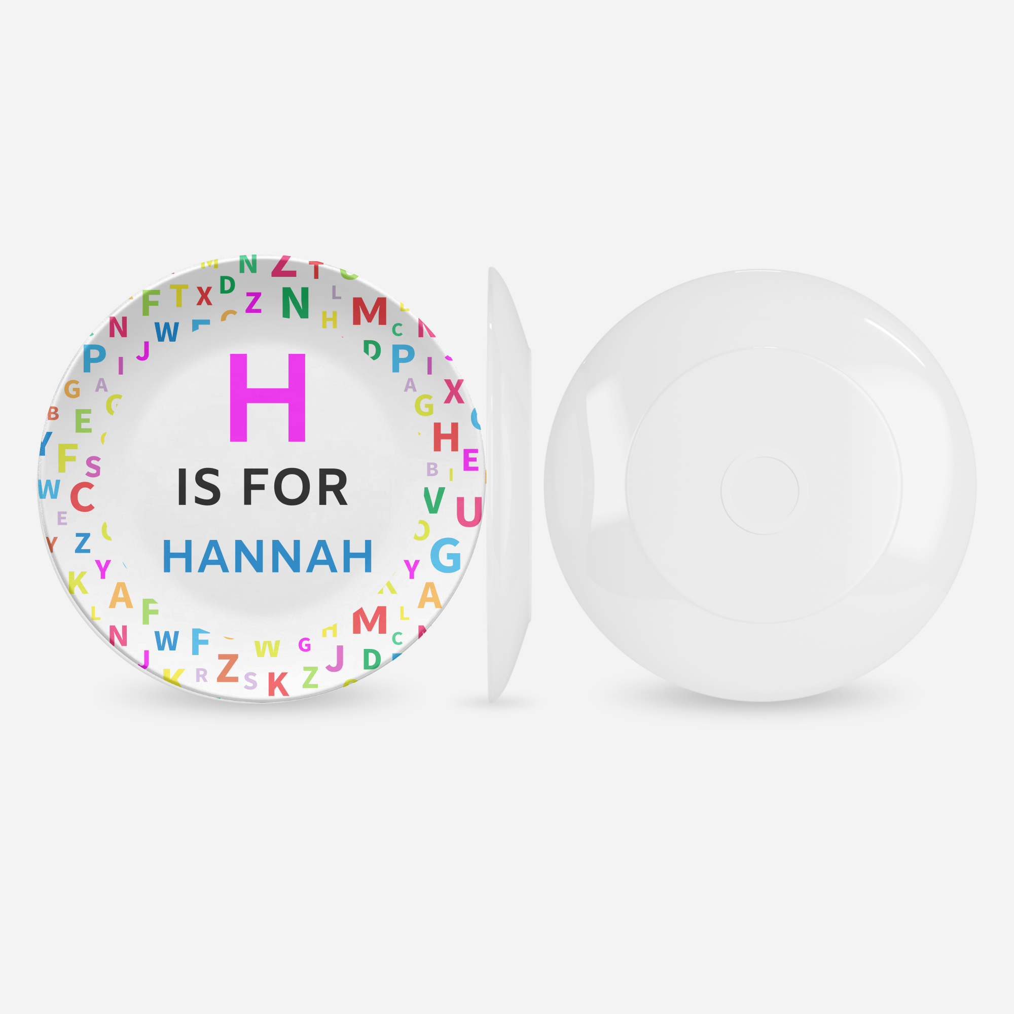 Alphabet Pattern Name Plate by Lil Plate Shop