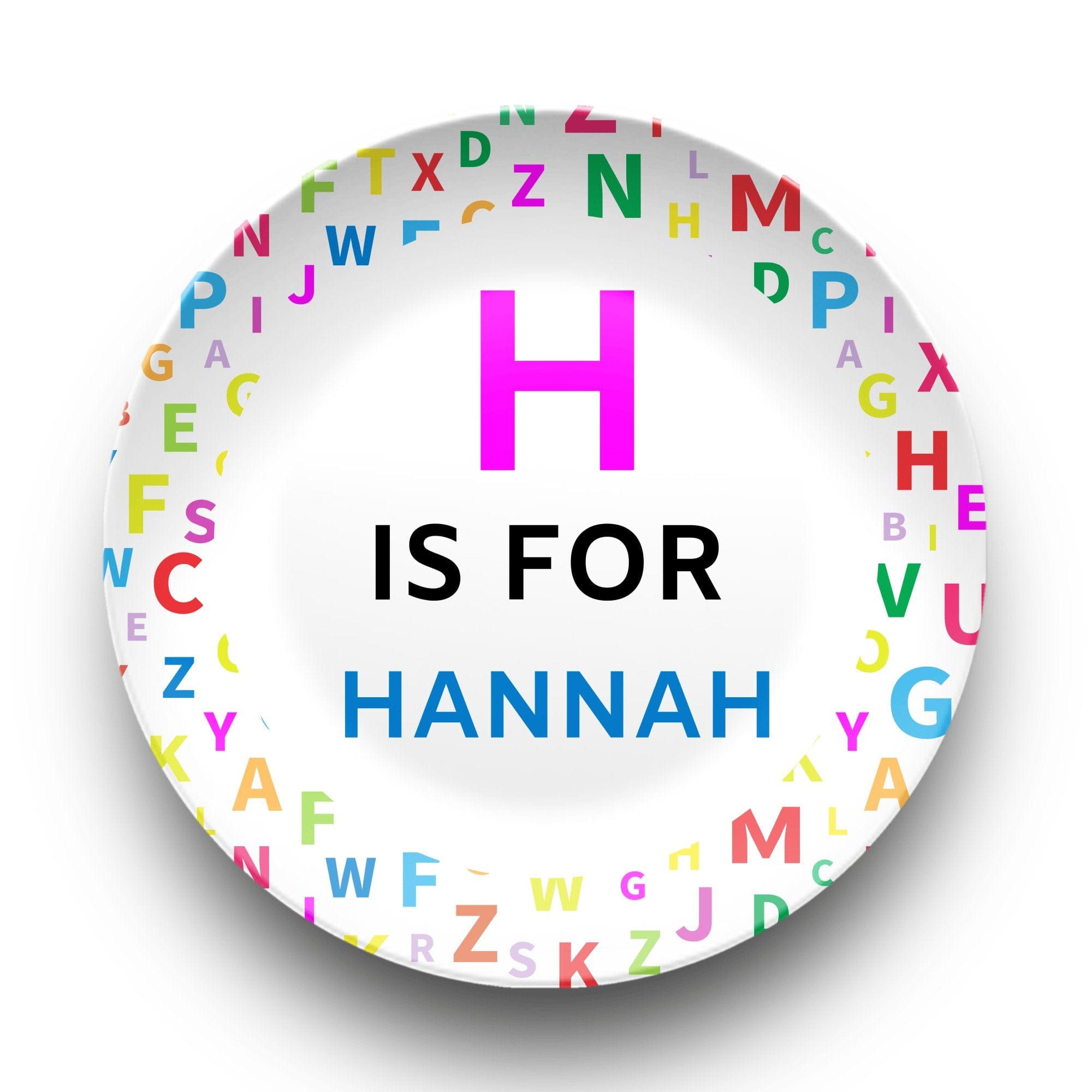 Alphabet Pattern Name Plate by Lil Plate Shop