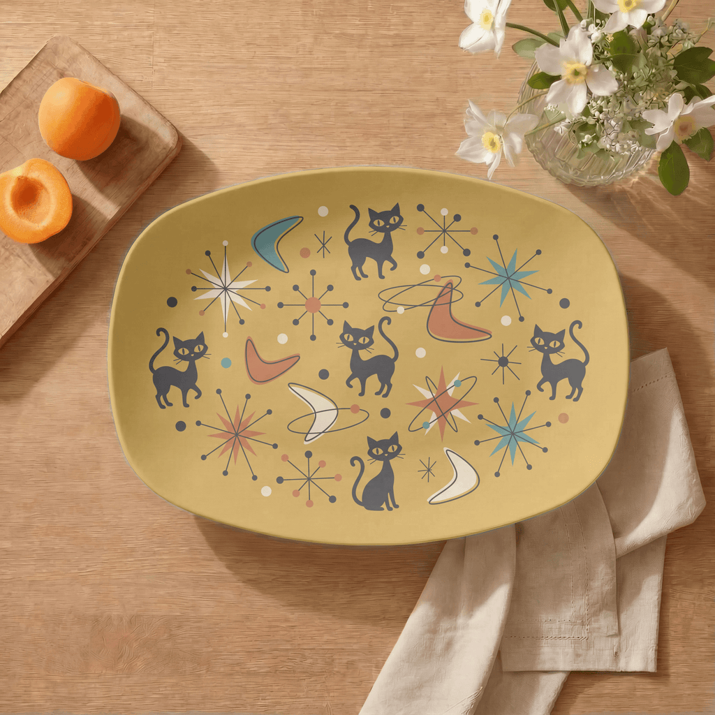 Atomic Cat Serving Platter by Lil Plate Shop