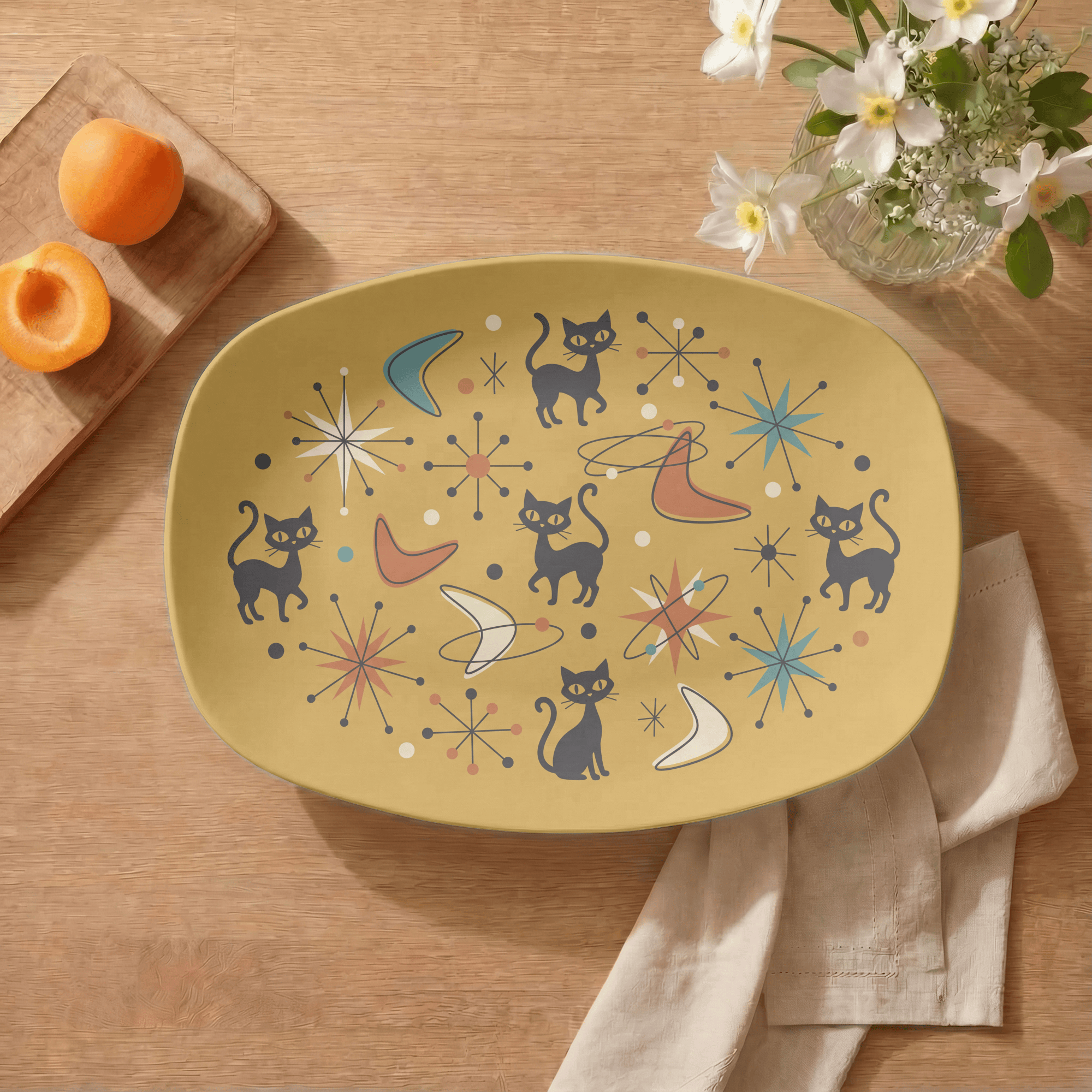 Atomic Cat Serving Platter by Lil Plate Shop