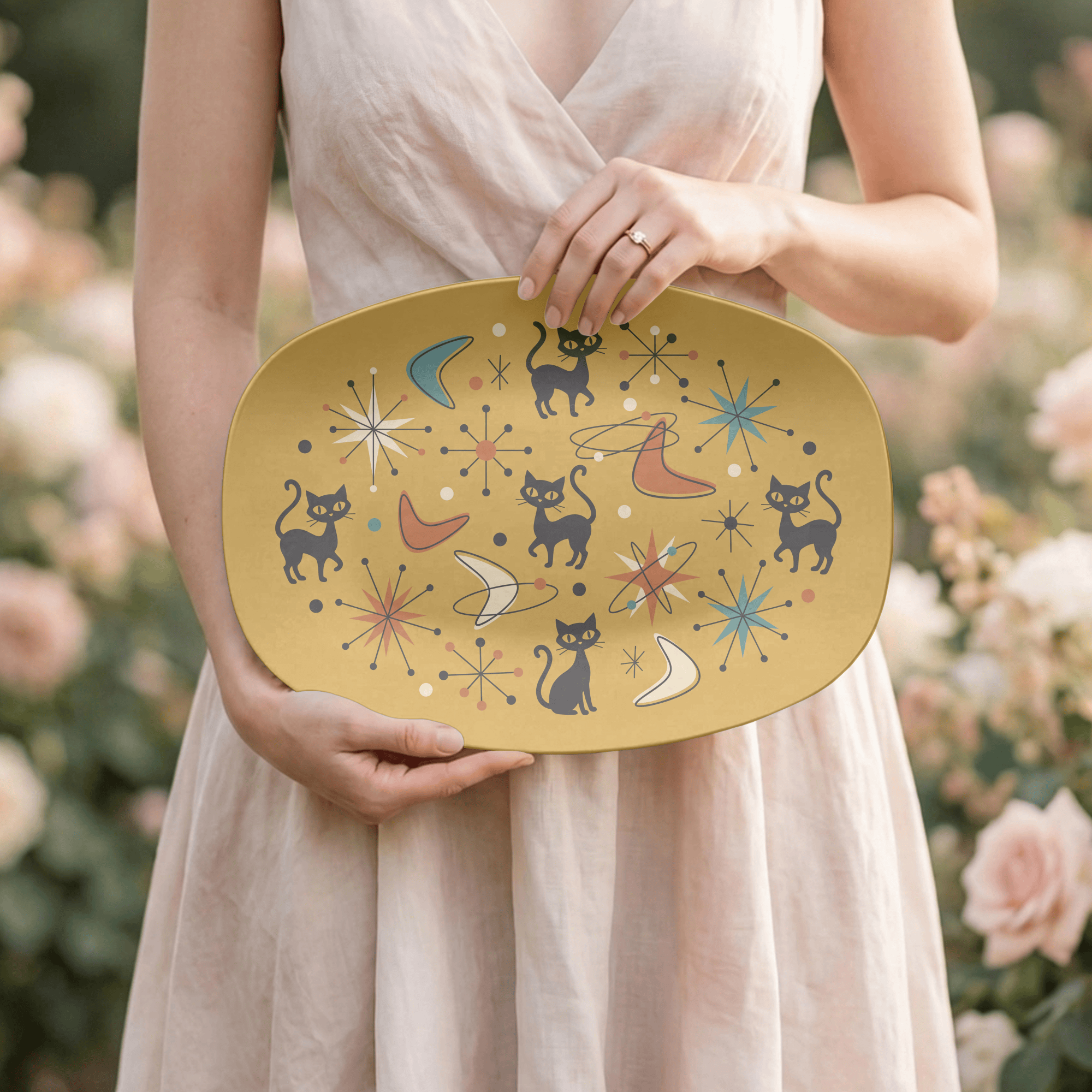 Atomic Cat Serving Platter by Lil Plate Shop