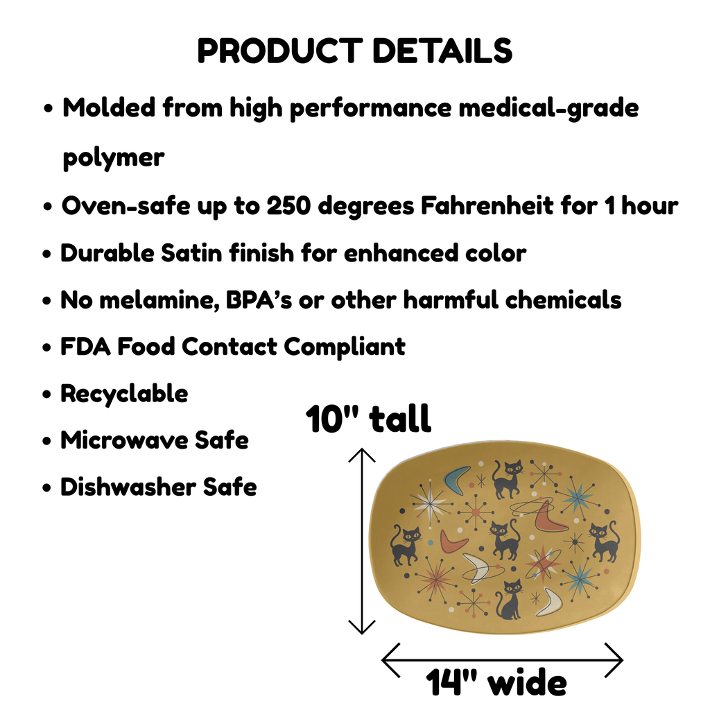 Atomic Cat Serving Platter by Lil Plate Shop