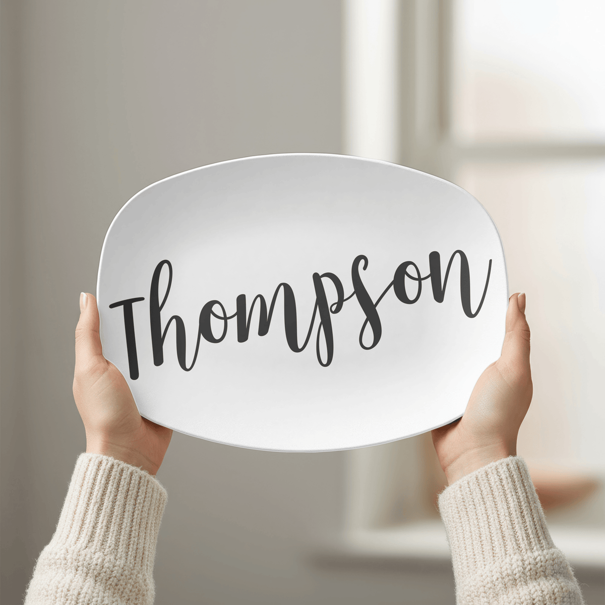Personalized Large Script Name Platter by Lil Plate Shop