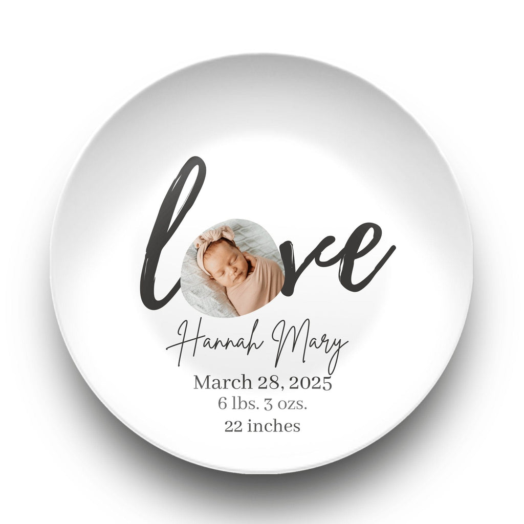 Baby Birth Announcement Plate by Lil Plate Shop
