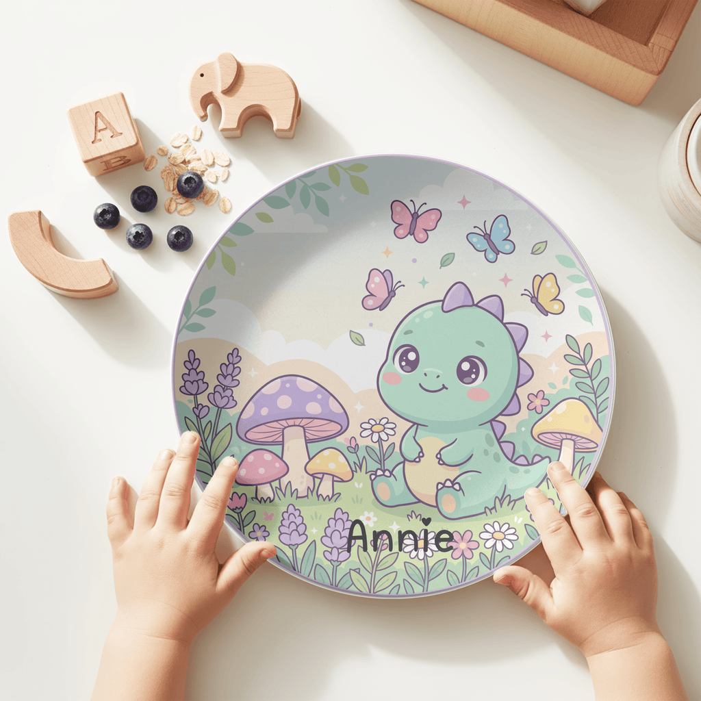 Baby Dinosaur Plate by Lil Plate Shop