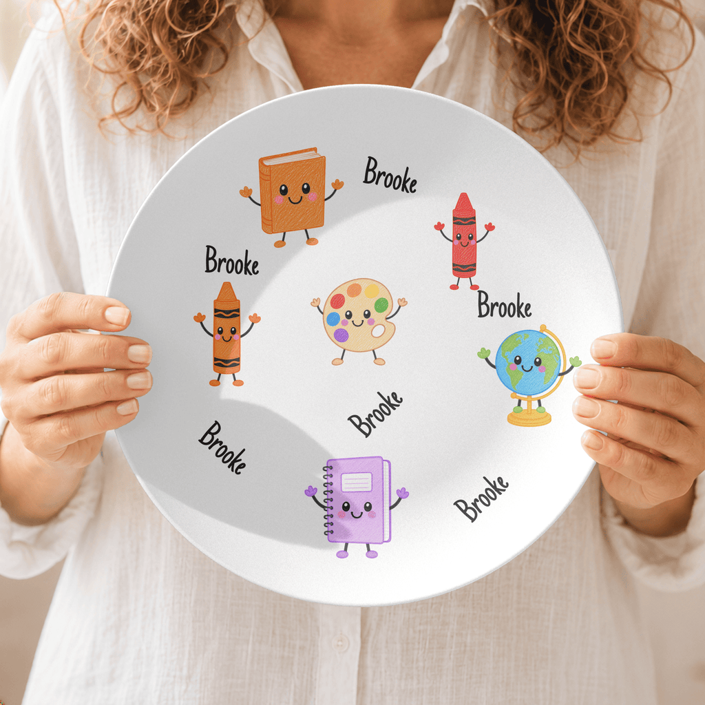 Back-to-School Personalized Plate by Lil Plate Shop