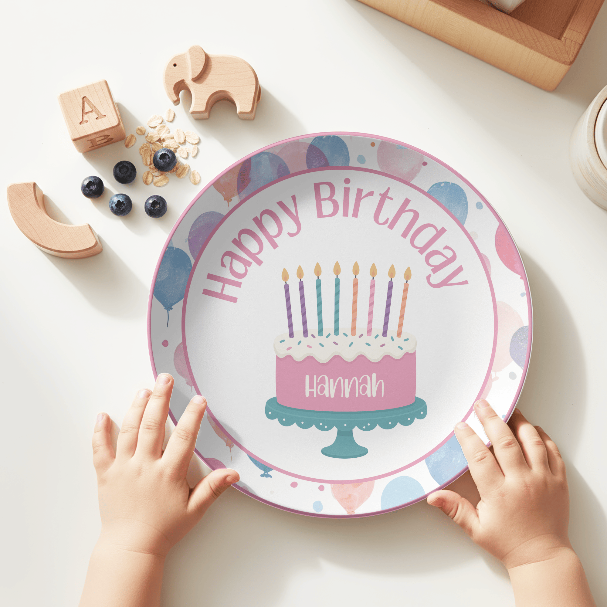 Balloon Name Cake Plate by Lil Plate Shop
