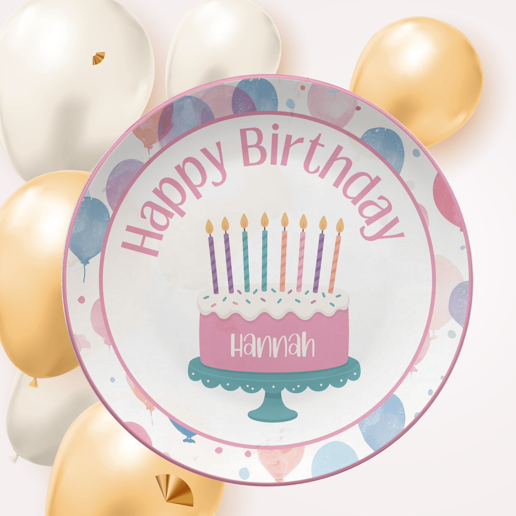 Balloon Name Cake Plate by Lil Plate Shop