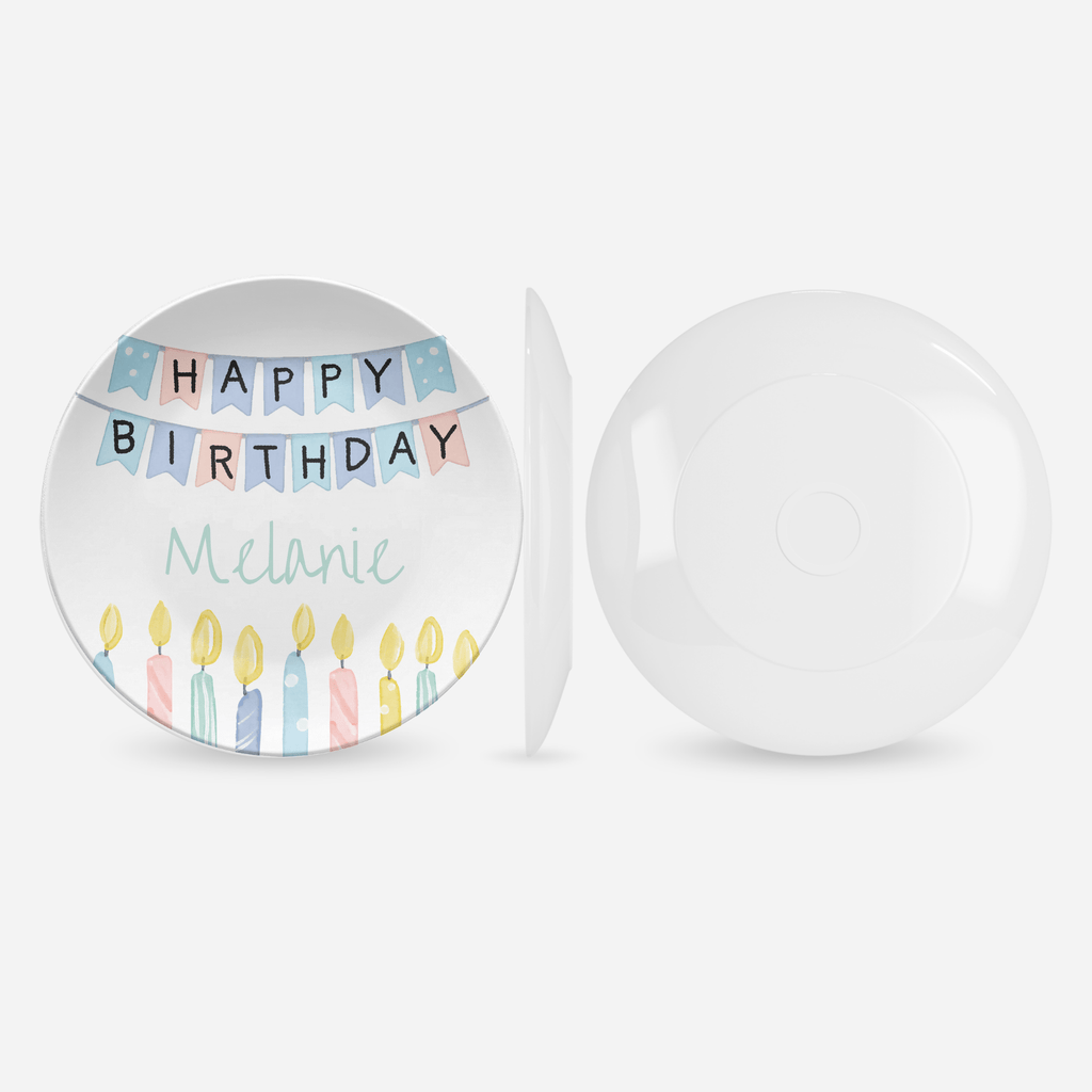 Banner Candle Birthday Plate by Lil Plate Shop