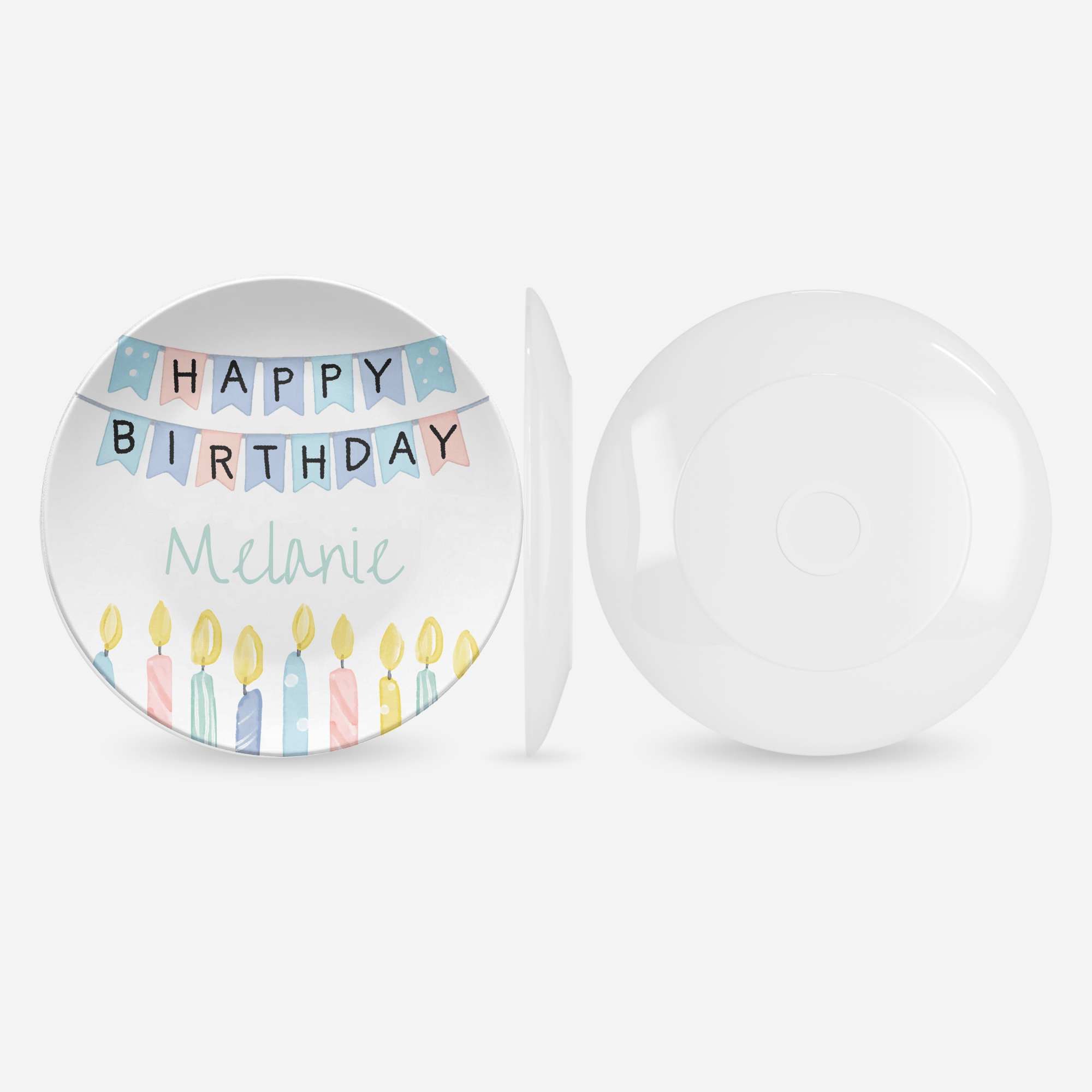 Banner Candle Birthday Plate by Lil Plate Shop