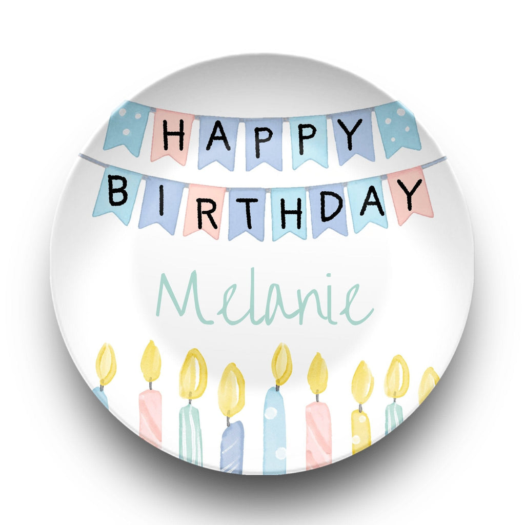 Banner Candle Birthday Plate by Lil Plate Shop