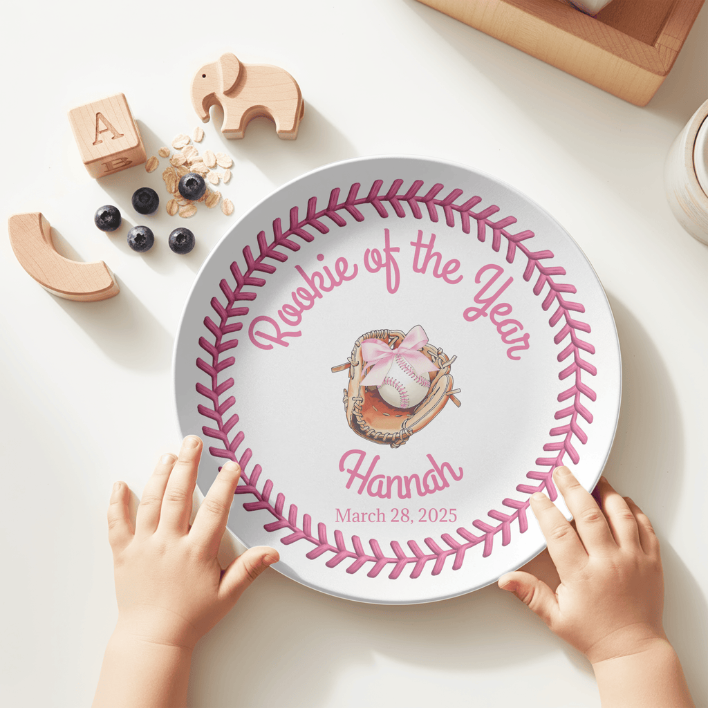 Baseball Girl Rookie Plate by Lil Plate Shop