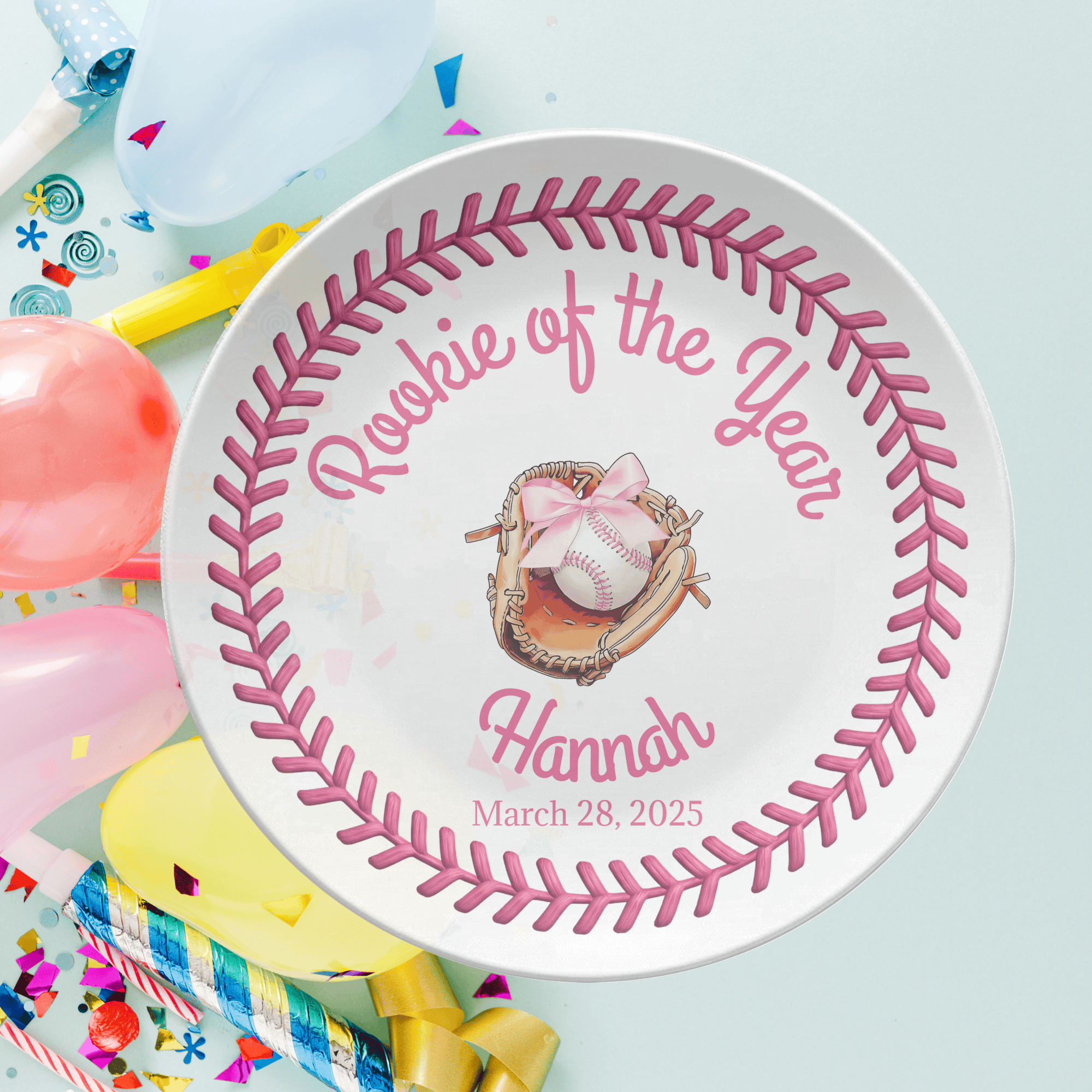 Baseball Girl Rookie Plate by Lil Plate Shop
