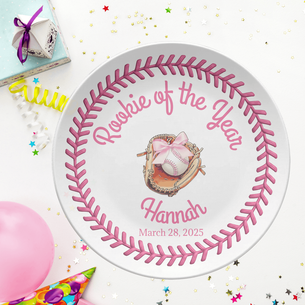 Baseball Girl Rookie Plate by Lil Plate Shop