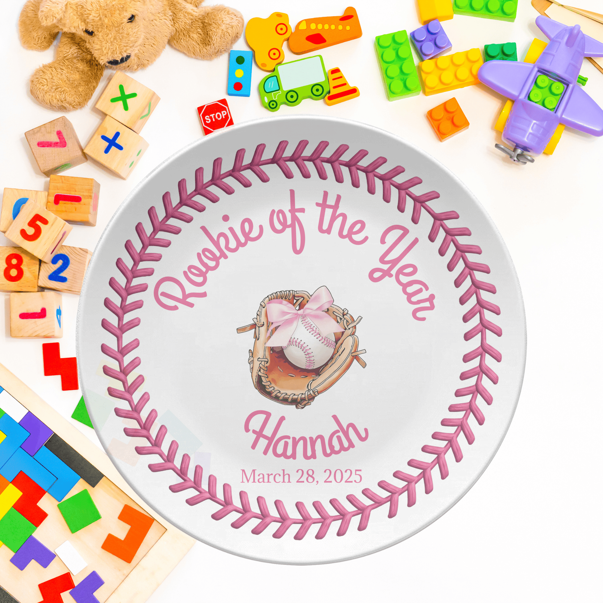 Baseball Girl Rookie Plate by Lil Plate Shop
