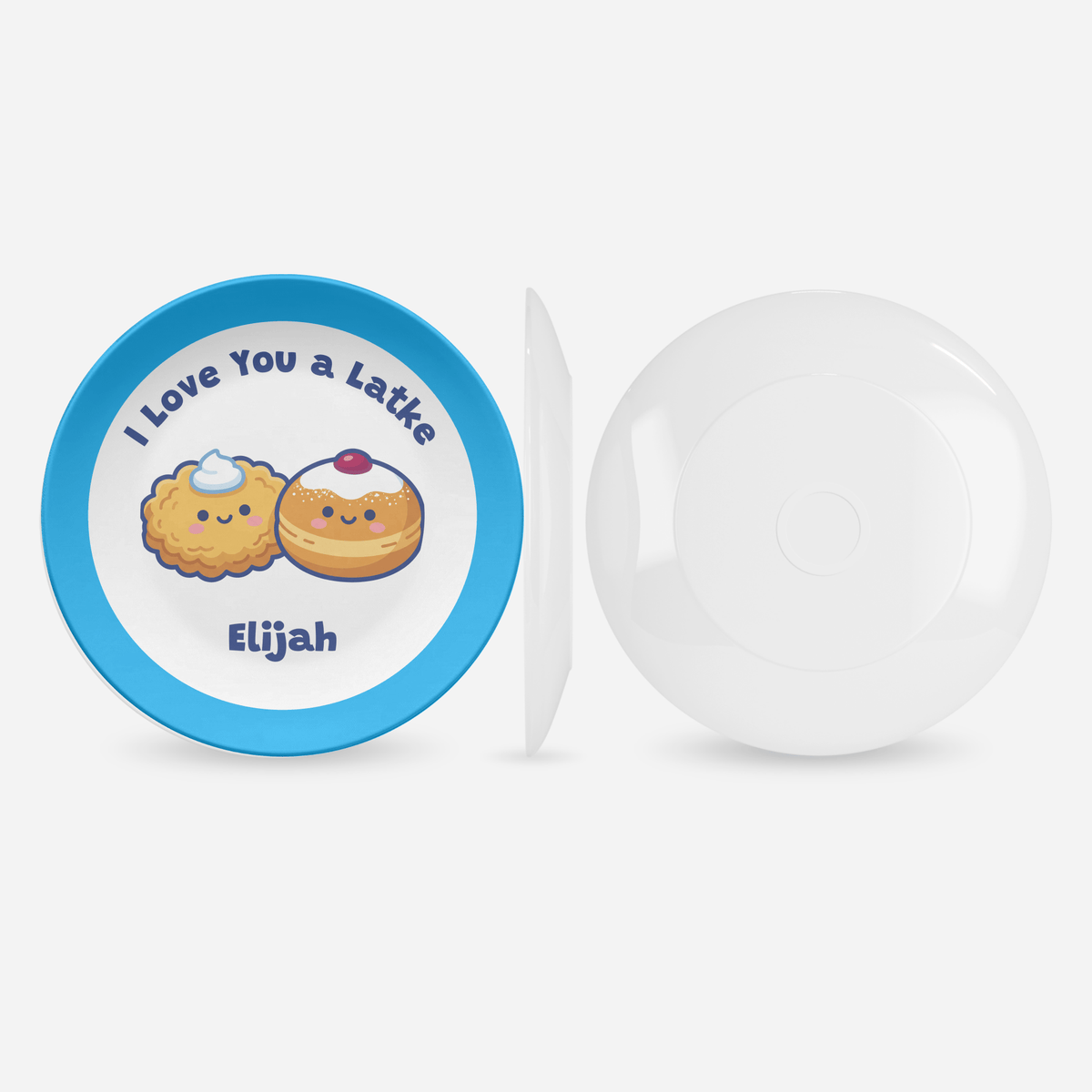 Personalized Love You Latke Hanukkah Plate by Lil Plate Shop