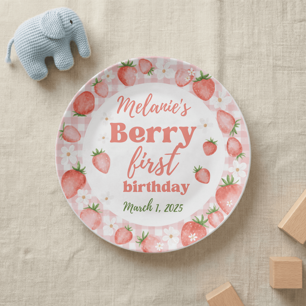 Berry First Birthday Plate by Lil Plate Shop