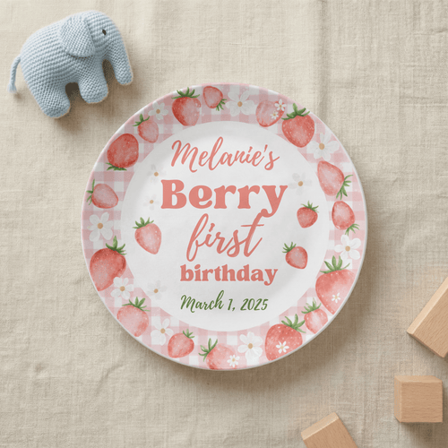 Berry First Birthday Plate by Lil Plate Shop