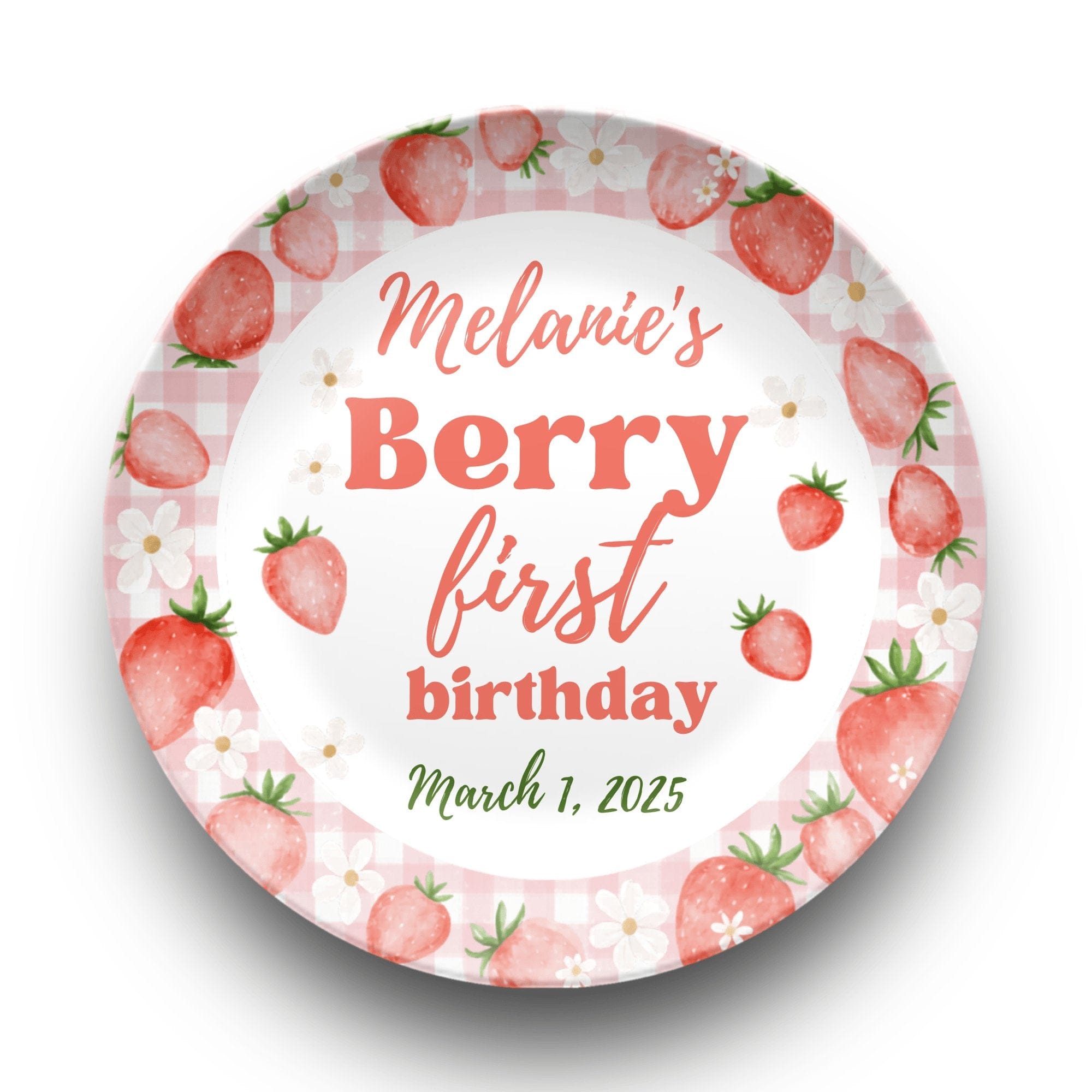 Berry First Birthday Plate by Lil Plate Shop