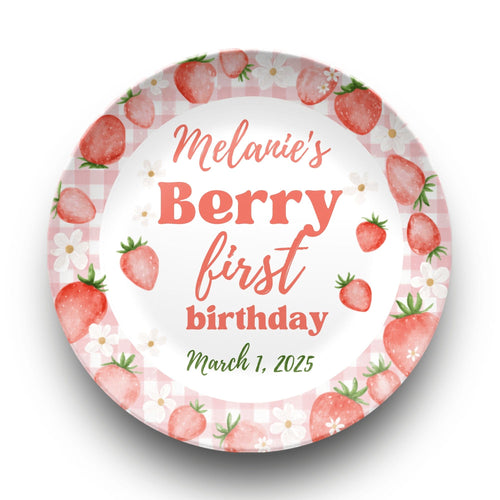 Berry First Birthday Plate by Lil Plate Shop
