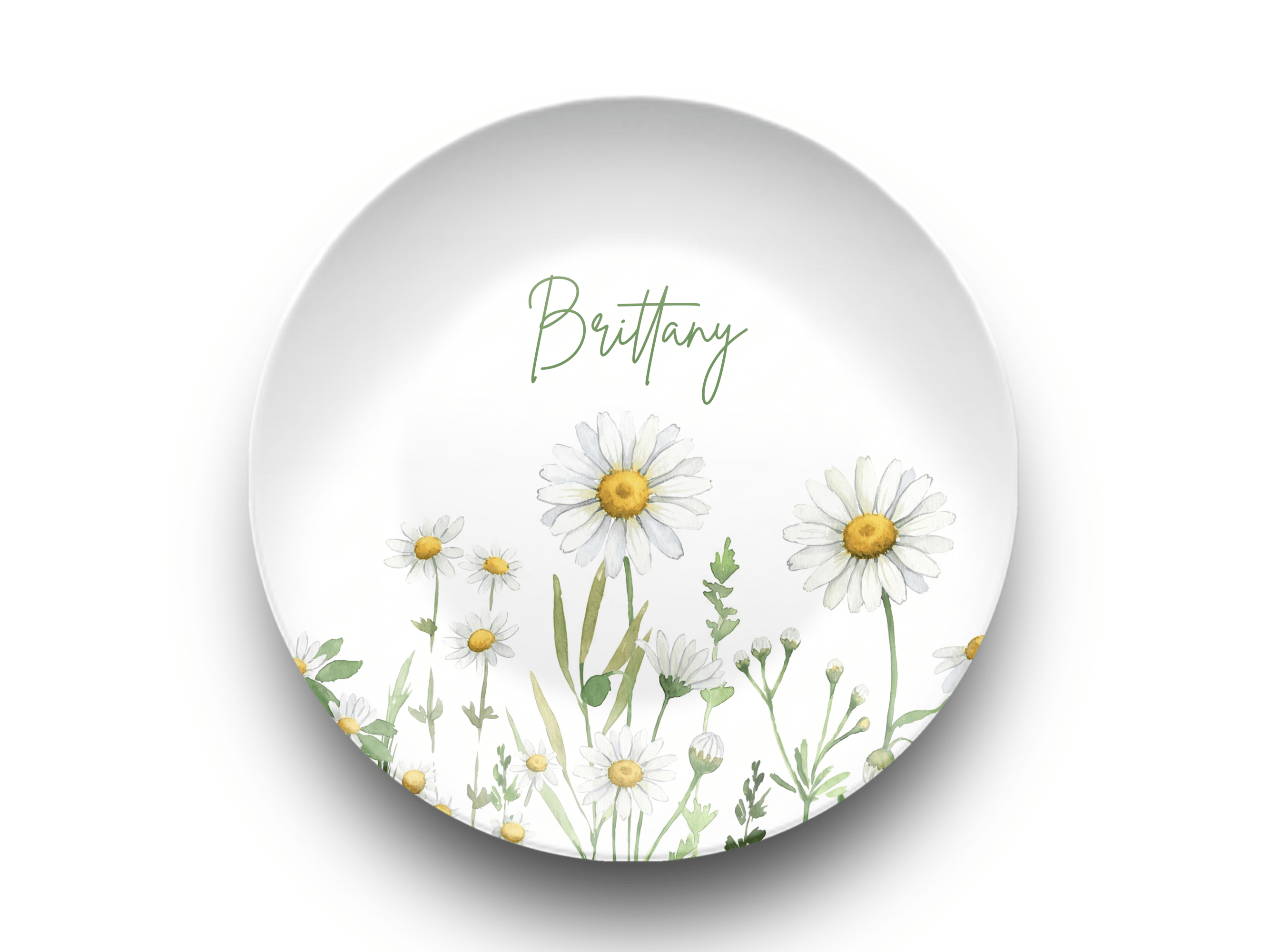 Birth Flower Name Plate April - Daisy by Lil Plate Shop