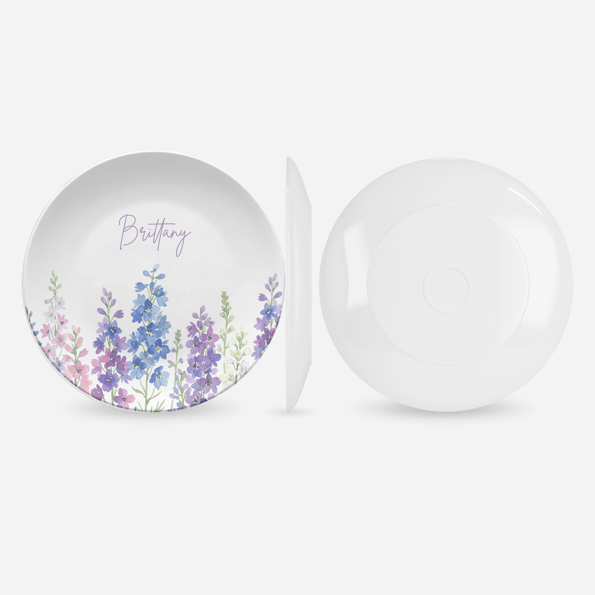 Birth Flower Name Plate by Lil Plate Shop