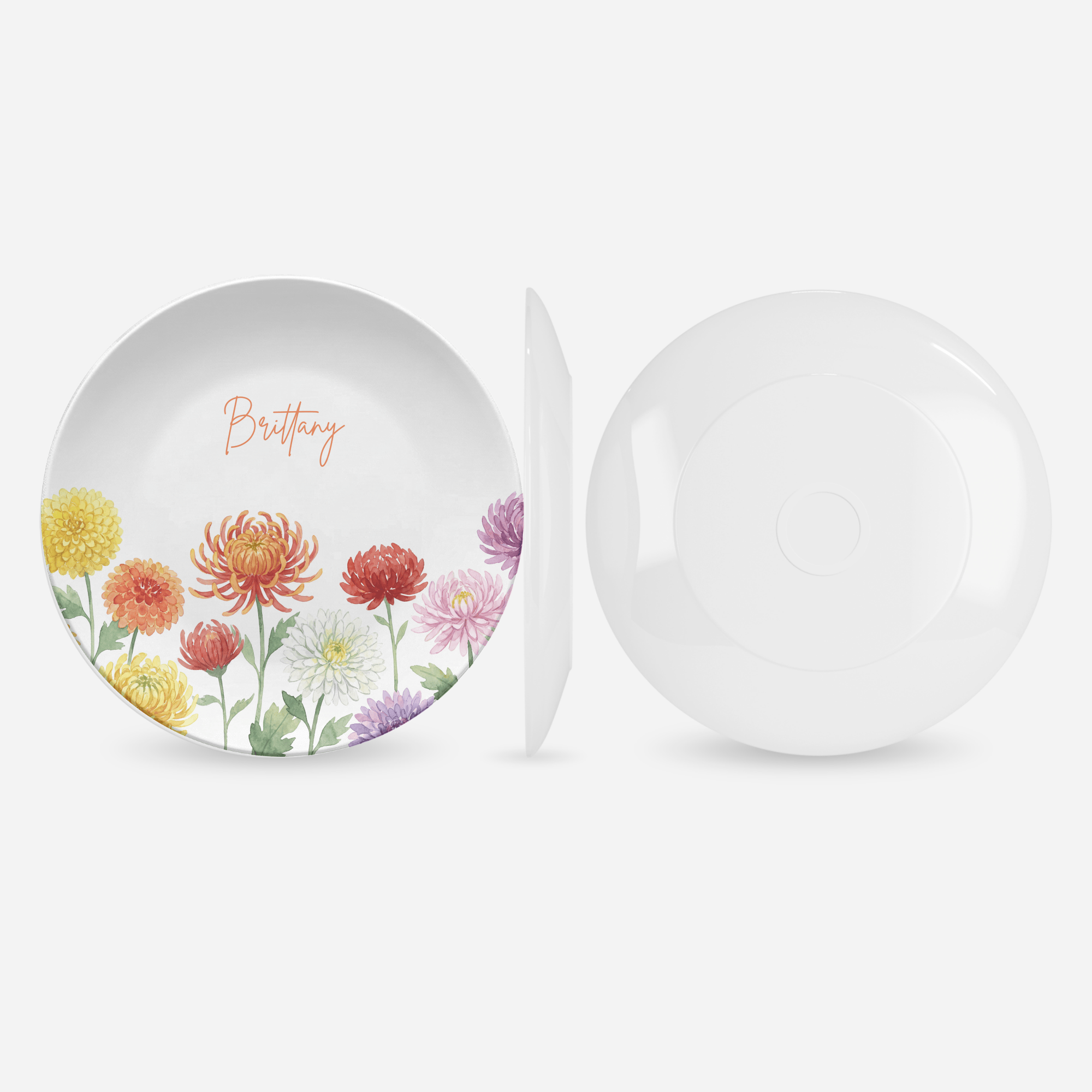 Birth Flower Name Plate by Lil Plate Shop