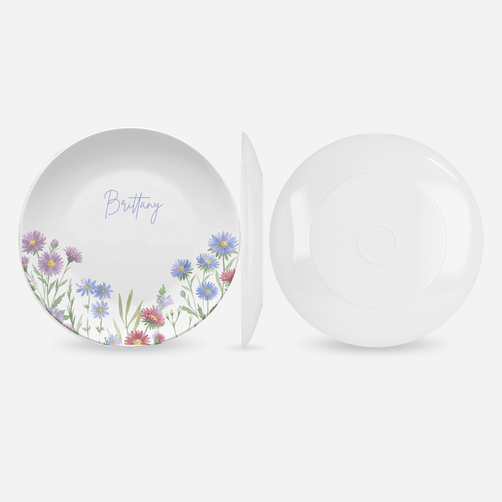 Birth Flower Name Plate by Lil Plate Shop